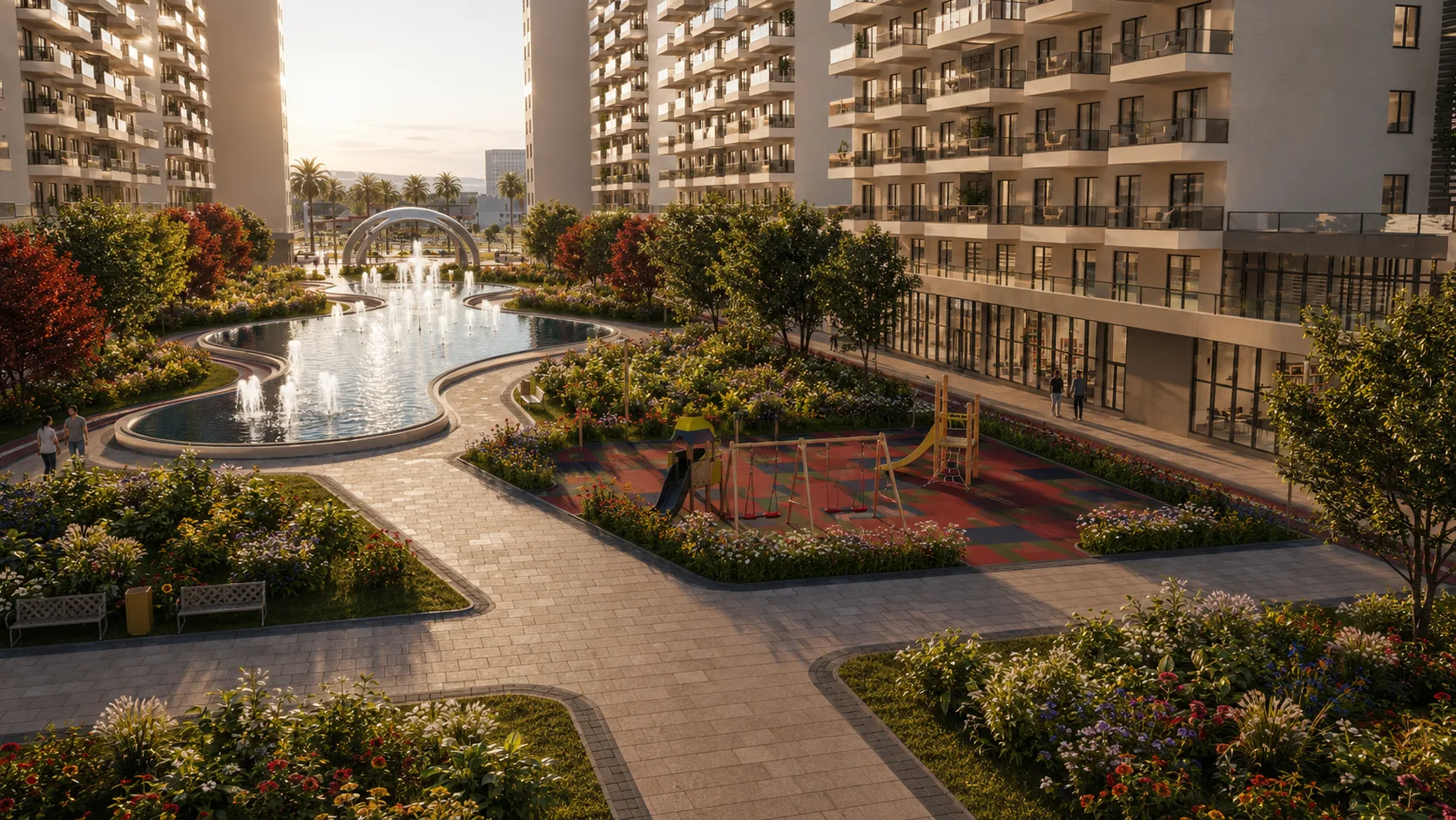 Family Playgrounds & Green Paths at Alaska Towers